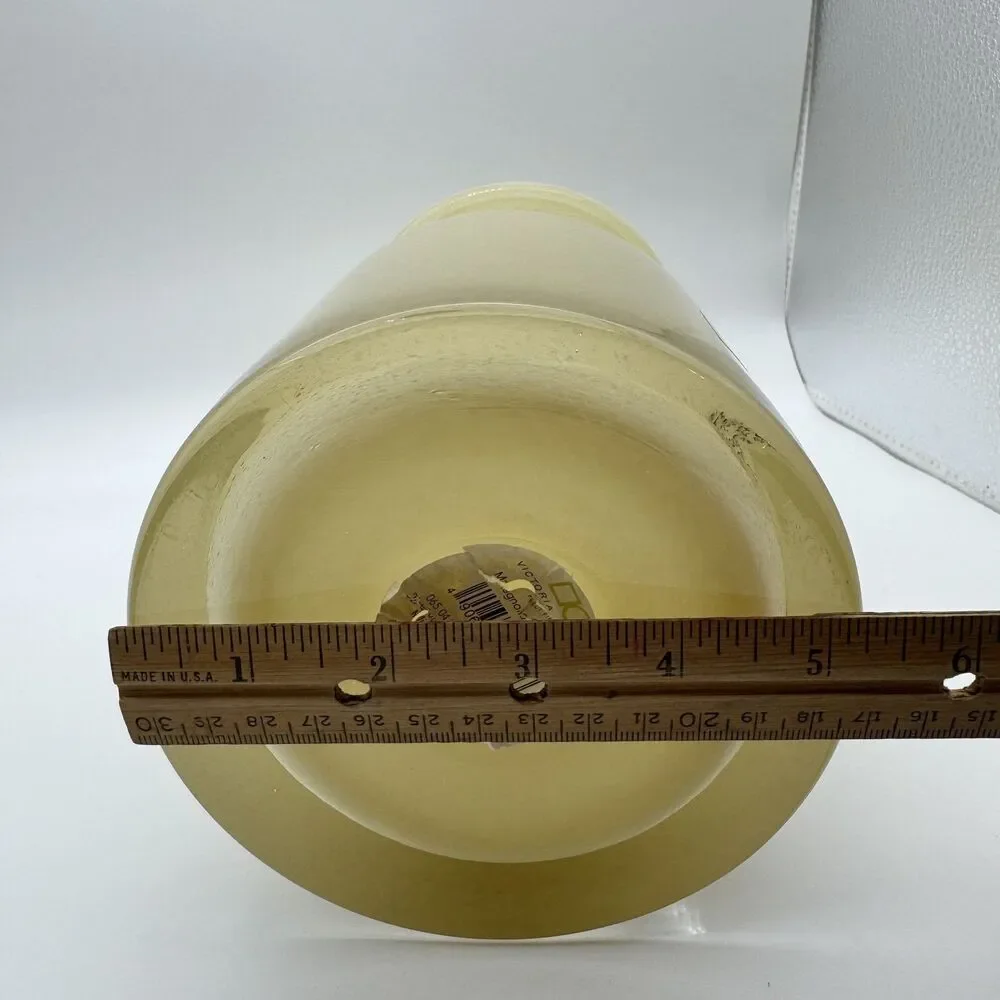 Victoria Hagan Perfect Pieces Magnolia Glass Vase Yellow 8.5